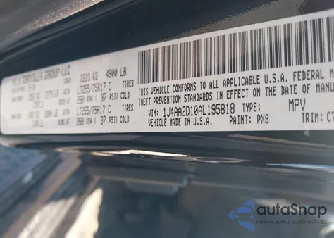 2010 Jeep Wrangler Sport из США, поврежденный, VIN 1J4AA2D10AL195818